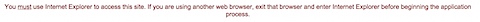 DIA - Must use internet explorer