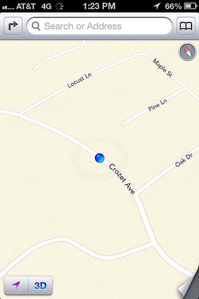 Apple maps without parcels on iOS6