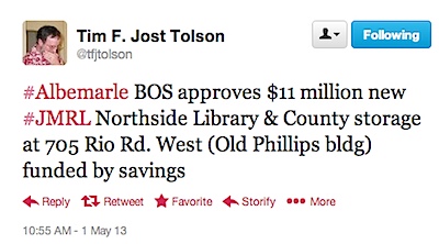 Twitter _ tfjtolson_ #Albemarle BOS approves $11 ....jpg