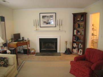 Charlottesville living room wth wide angle lens
