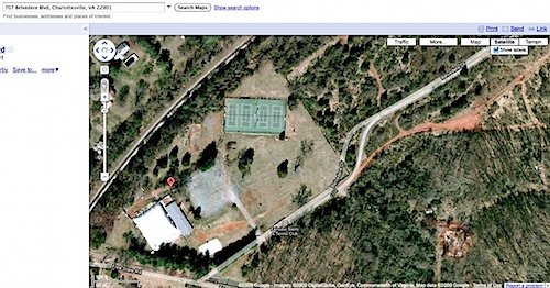 Google map of Fairview Swim Club in Charlottesville