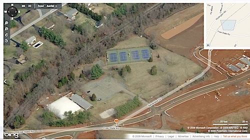 Bing map of Fairview Swim Club in Charlottesville
