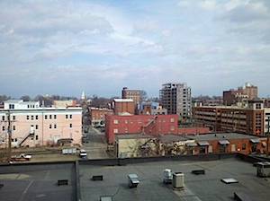 View from the 5th Floor of the Gleason building in Downtown Charlottesville